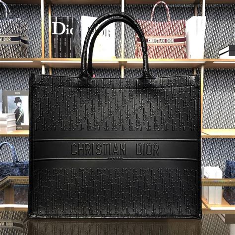 black christian dior tote|dior tote bag medium size.